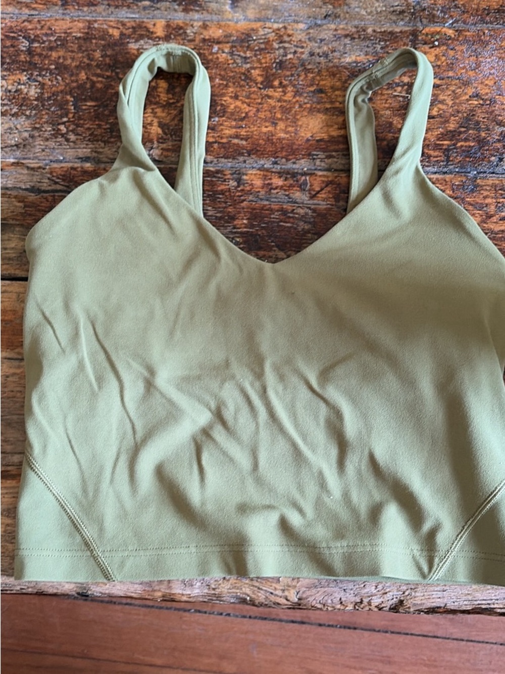 lululemon athletica Olive Green Seamless Sports Bralette